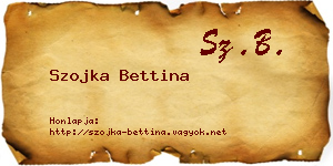 Szojka Bettina névjegykártya